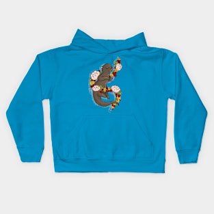 Floral Otter Kids Hoodie